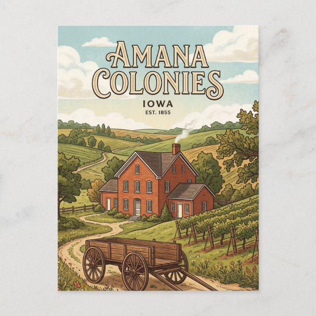 Carte Postale Colonies Amana (Devant)