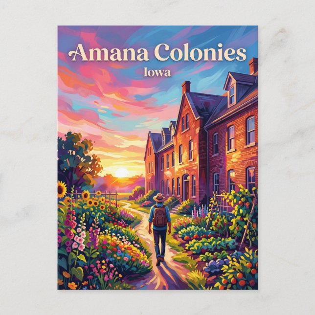 Carte Postale Colonies Amana États-Unis (Devant)
