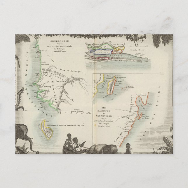 Carte Postale Colonies françaises en Afrique (Devant)