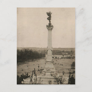 Carte Postale Colonne Bordeaux Girondins France 1926 Réplique