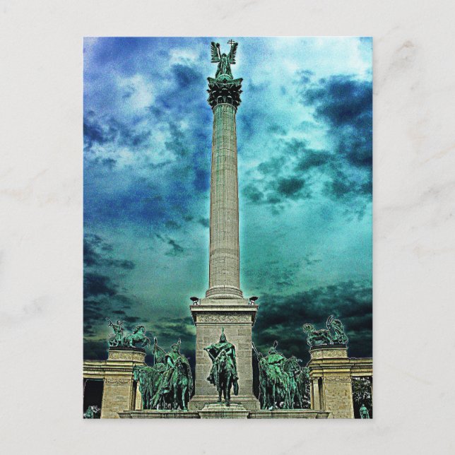 Carte Postale Colonne Carré de héros, Budapest(2) (Devant)