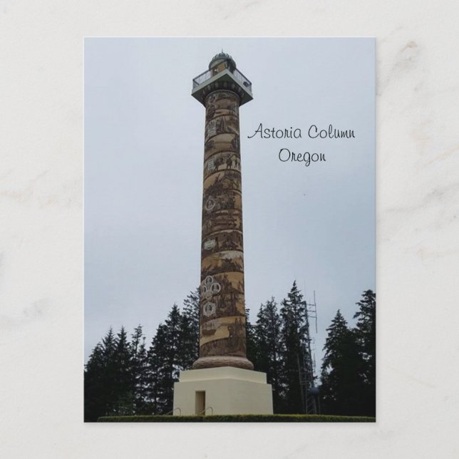 Carte Postale Colonne d'Astoria sur la côte de l'Oregon (Devant)