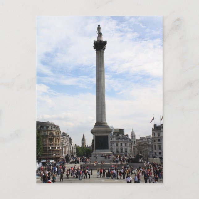 Carte Postale Colonne de Nelson, Carré Trafalgar (Devant)