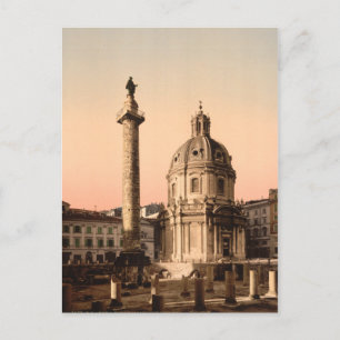 Carte Postale Colonne de Trajan, Rome, Latium, Italie