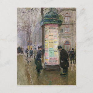 Carte Postale Colonne Morris, vers 1885