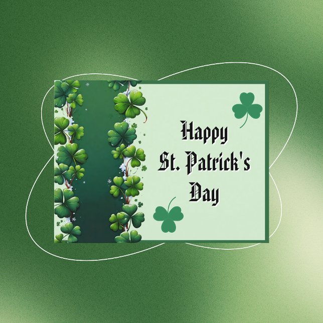 Carte Postale Colonne shamrock Fête de la St. Patrick (Créateur téléchargé)