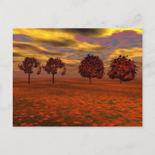 Carte Postale Colonnes d'automne Maple Trees Cadeaux d'art