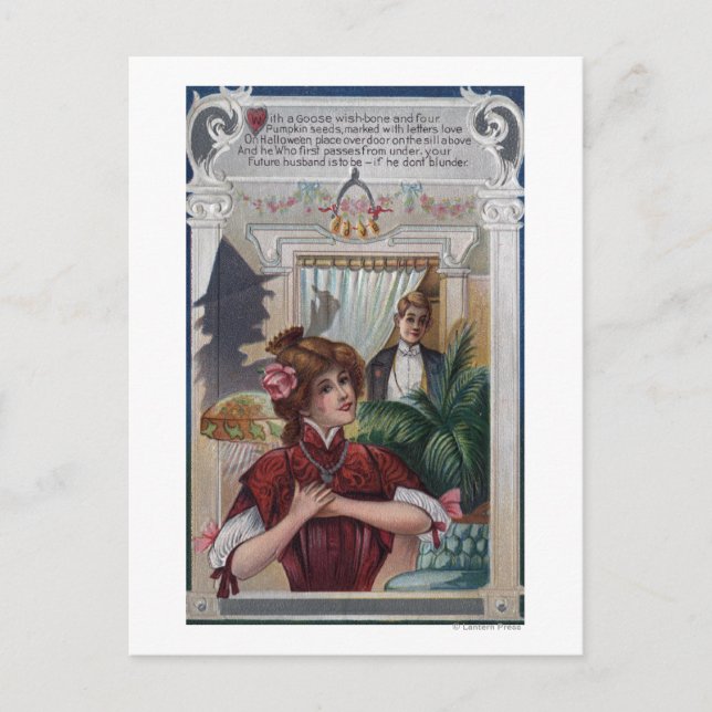 Carte Postale Colonnes de femmes et d'hommes sur les côtés (Devant)