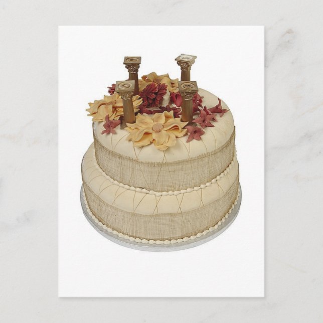 Carte Postale Colonnes de gâteau mariages (Devant)