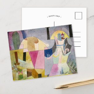 Carte Postale Colonnes noires dans un paysage   Paul Klee