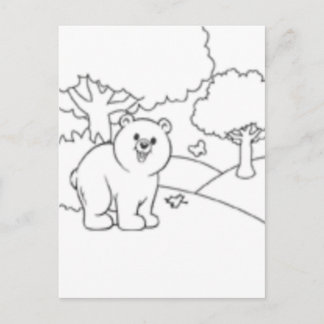 Carte postale Color Me - Ours