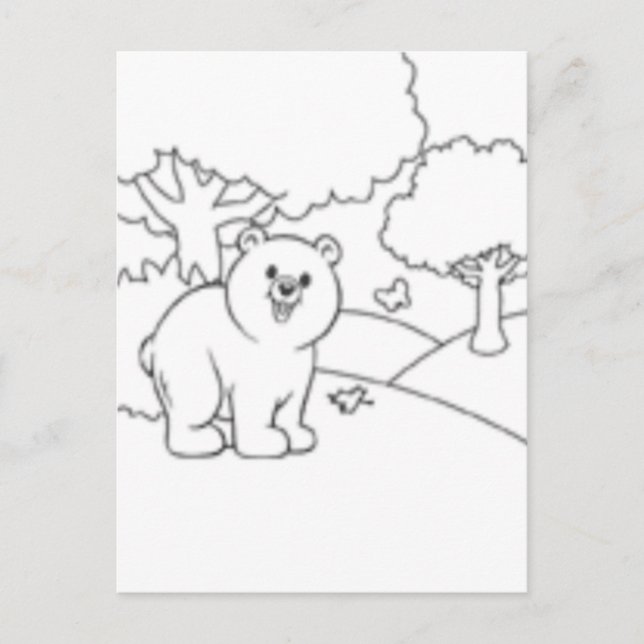 Carte postale Color Me - Ours (Devant)
