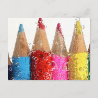 Carte Postale Color Pencil in Soda Water