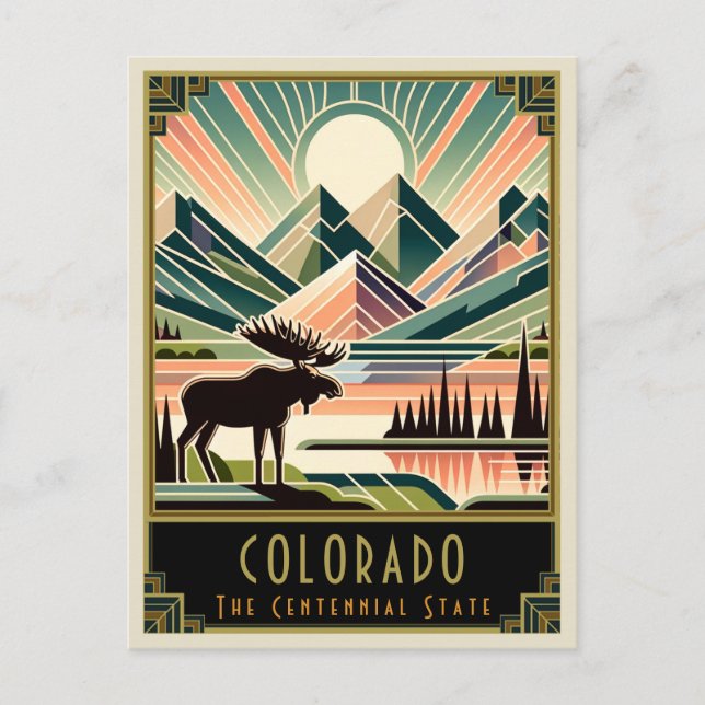 Carte Postale Colorado | Art déco (Devant)