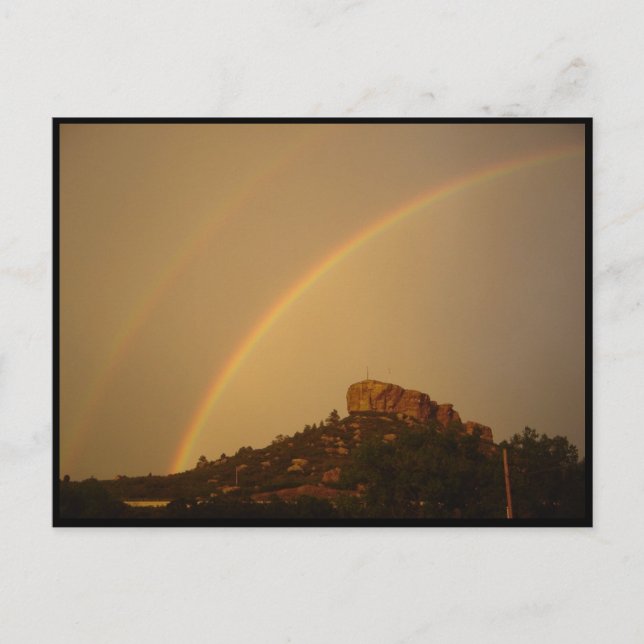 Carte Postale Colorado Castle Rock Double Rainbow Postcard (Devant)