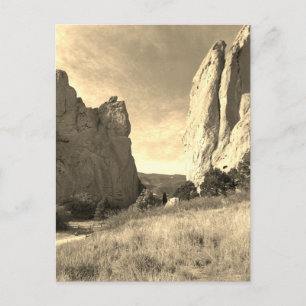 Carte Postale Colorado Garden of the Gods Falaises Rouges Sépia