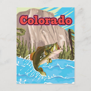 Carte Postale Colorado imprimé de voyage vintage.