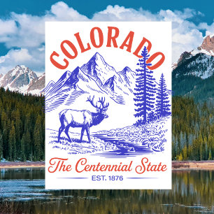 Carte Postale Colorado Le Centennial State Est. 1876 Voyages