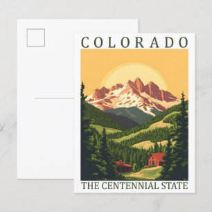 Carte Postale Colorado le Centennial State USA Travel Place