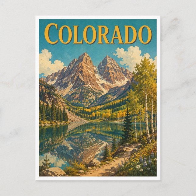 Carte Postale Colorado Maroon Bells GeoSaga (Devant)