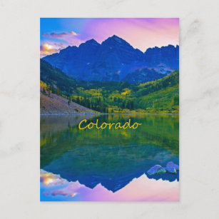 Carte Postale Colorado Montagnes Rocheuses et le lac