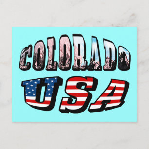Carte Postale Colorado Picture et USA Text