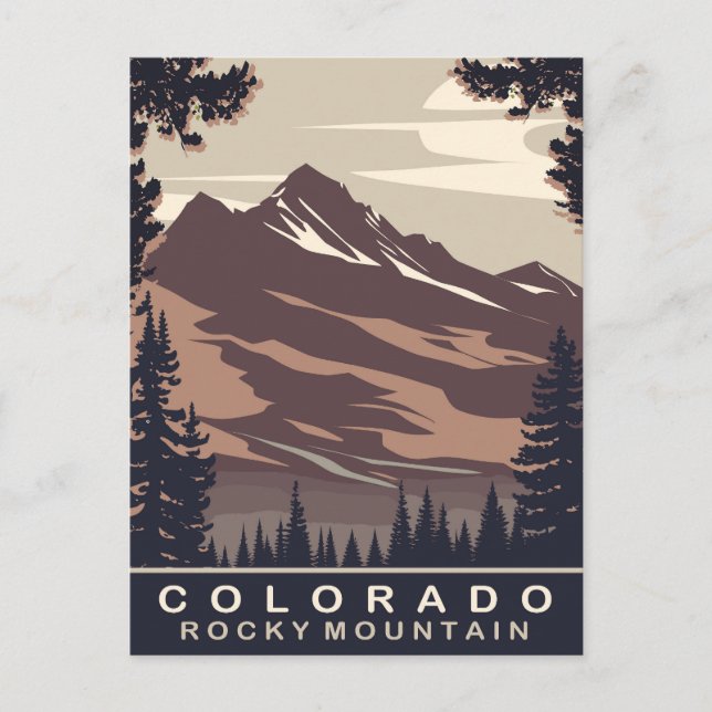 Carte Postale Colorado, Rocky Mountain, Voyage (Devant)