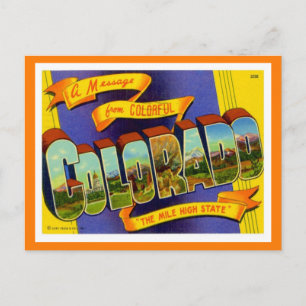 Carte Postale Colorado Salutations Des États-Unis