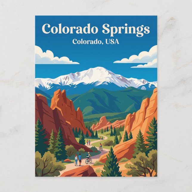 Carte Postale Colorado Springs Colorado (Devant)
