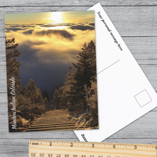 Carte Postale Colorado Sunrise Cloud Inversion Manitou Incline (Créateur téléchargé)