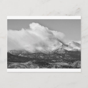 Carte Postale Colorado Twin Peaks Vue météo hiver BW