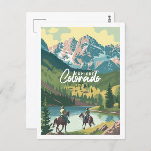 Carte Postale Colorado USA Amérique Vintage célèbre Travel Place