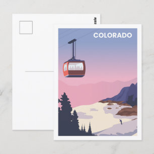 Carte Postale Colorado USA Famous Travel Place Illustration