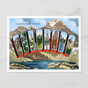 Carte postale Colorado Vintage Big Letters