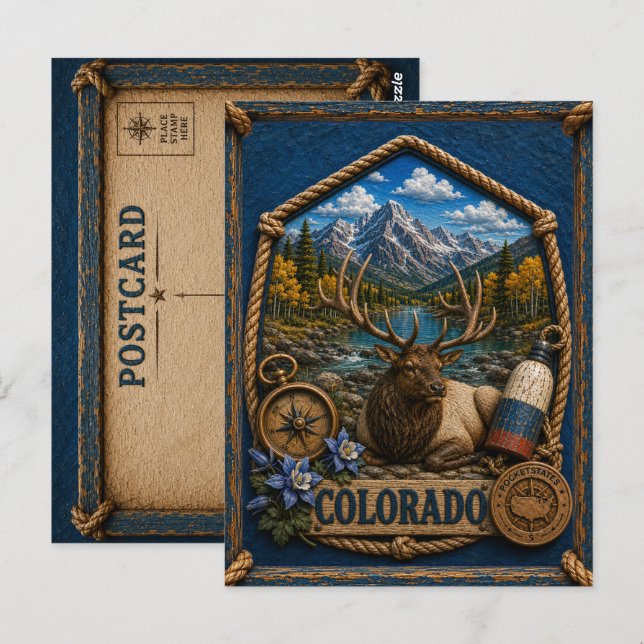 Carte Postale Colorado Voyage Ancien (Devant / Derrière)