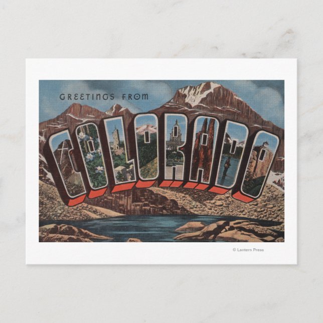 Carte Postale ColoradoGrandes lettres scènesColorado (Devant)