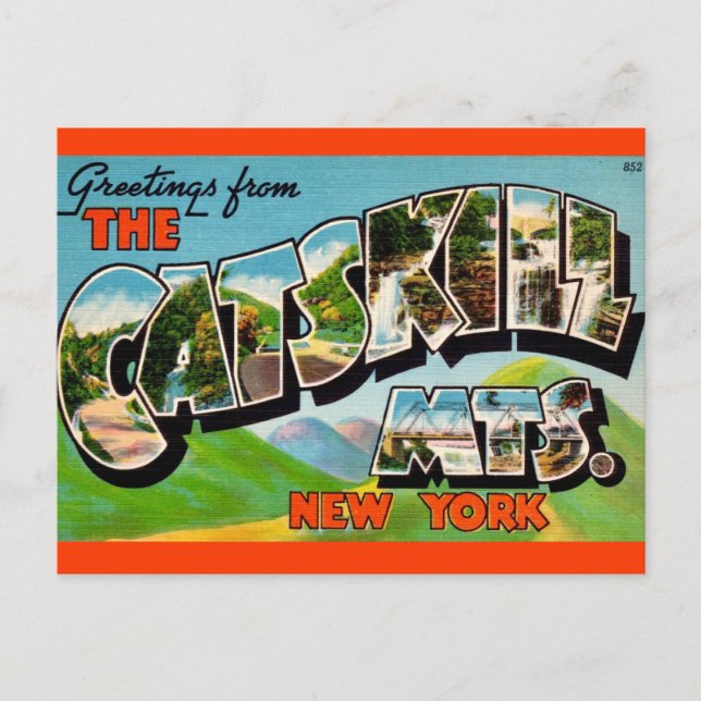 Carte Postale Coloré Catskill Mountains Salutations (Devant)