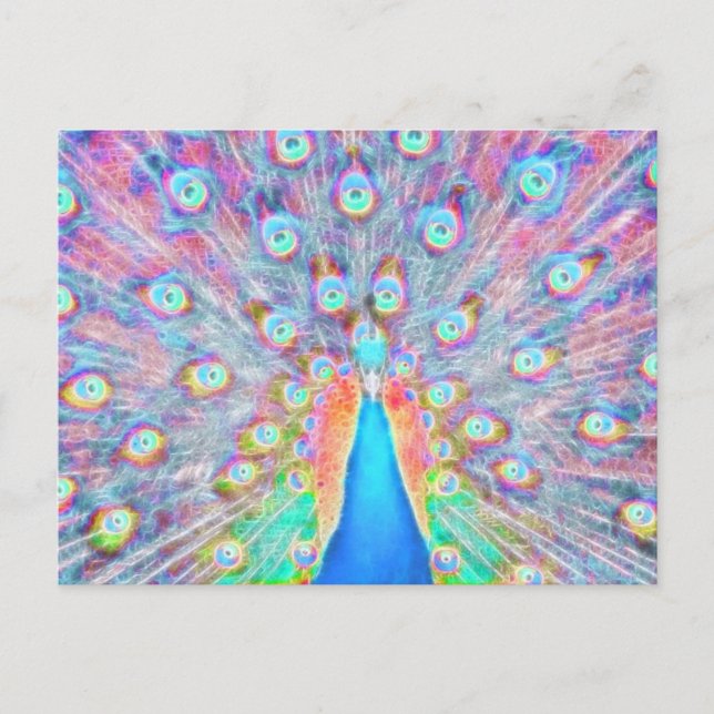 Carte Postale Coloré clair *Peacock* Spirit Design (Devant)