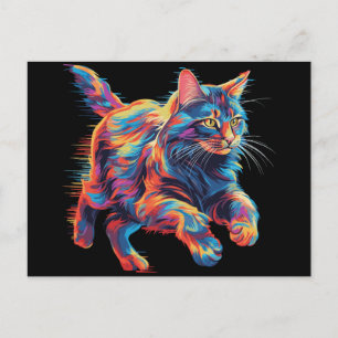 Carte Postale Coloré Maine Coon
