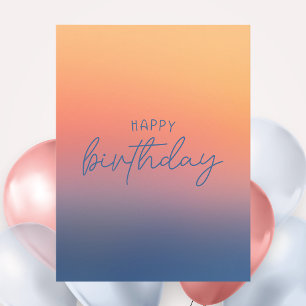 Carte Postale Coloré Moderne Minimaliste Élégant Joyeux Annivers