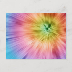 Carte Postale Coloré Starburst Tie Dye