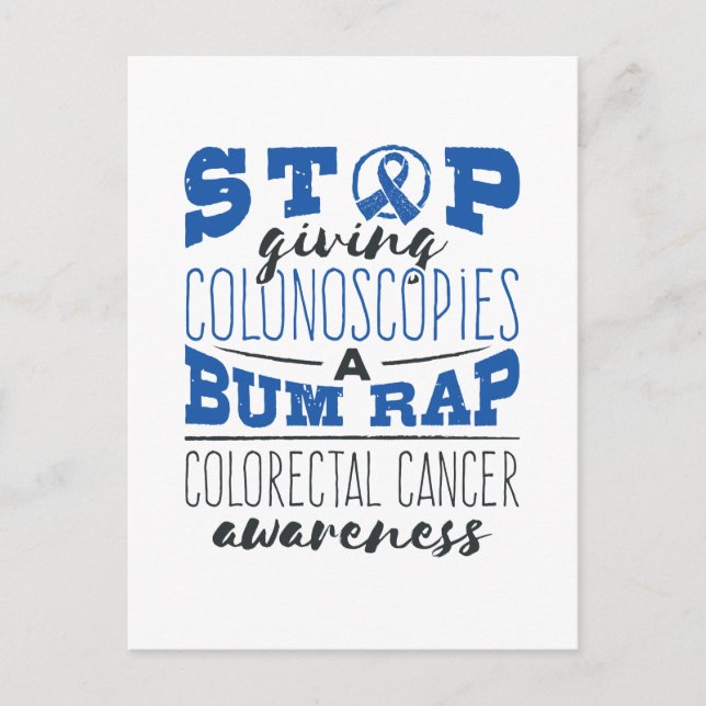 Carte Postale Colorectal Cancer Sensibilisation Colonoscopie Bum (Devant)