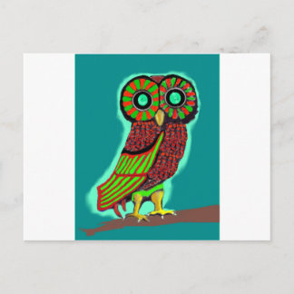Carte Postale Colored owl