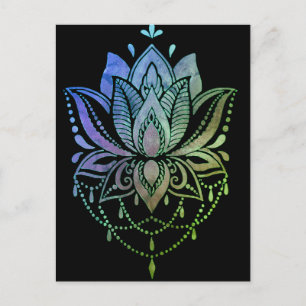 Carte postale colorée à motifs floraux