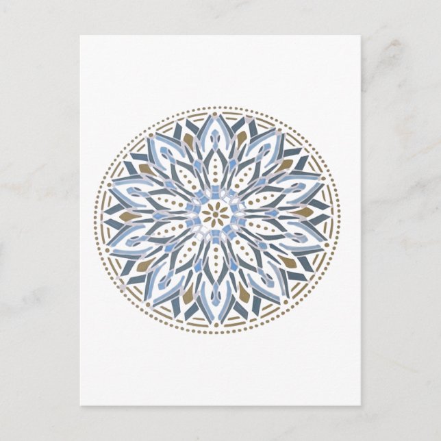 Carte postale colorée à motifs floraux (Devant)