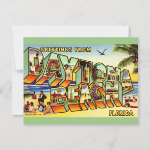Carte postale colorée de Daytona Beach Floride