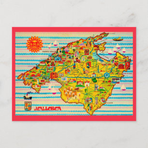 Carte postale colorée de Majorque Espagne