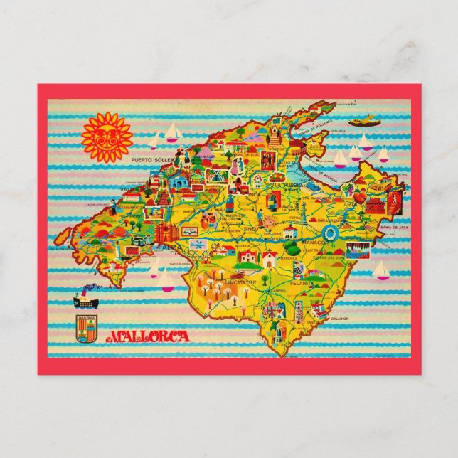Carte postale colorée de Majorque Espagne (Devant)