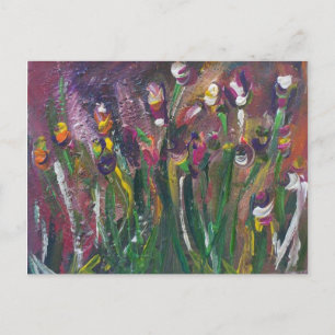 Carte postale colorée de tulipe