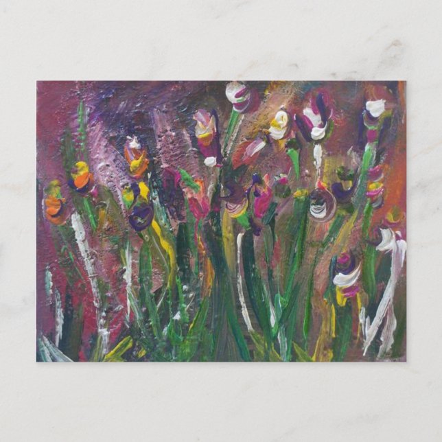 Carte postale colorée de tulipe (Devant)